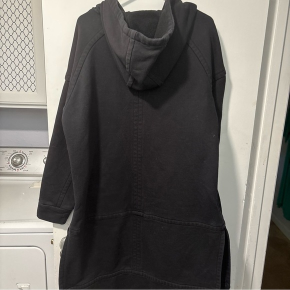 Athleta Tenacity Duster Full Zip Longline Hoodie Jacket Black Size L Sweatshirt - Picture 5 of 6